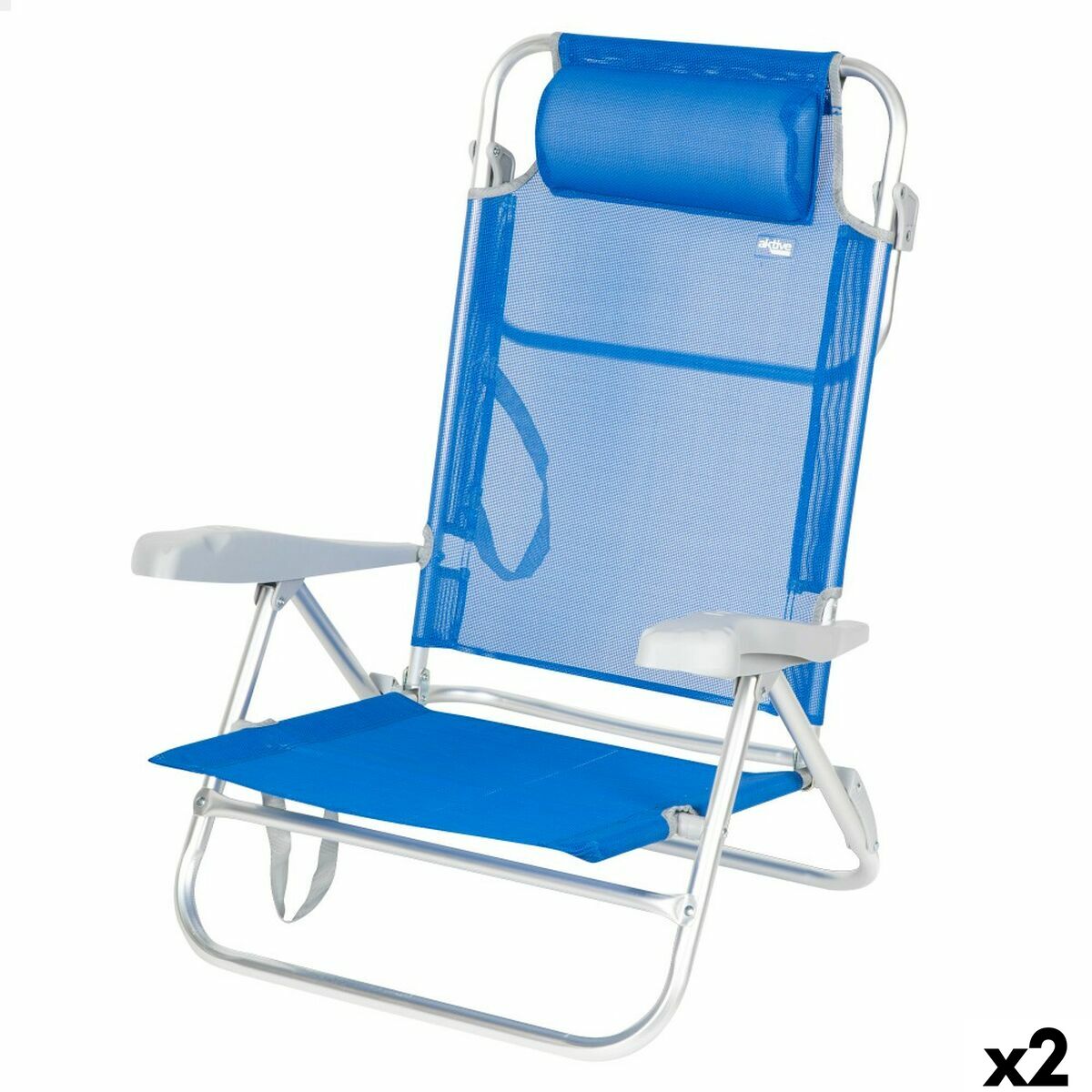 Sedia Da Spiaggia Aktive 47 X 82 X 49 Cm (2 Unità)