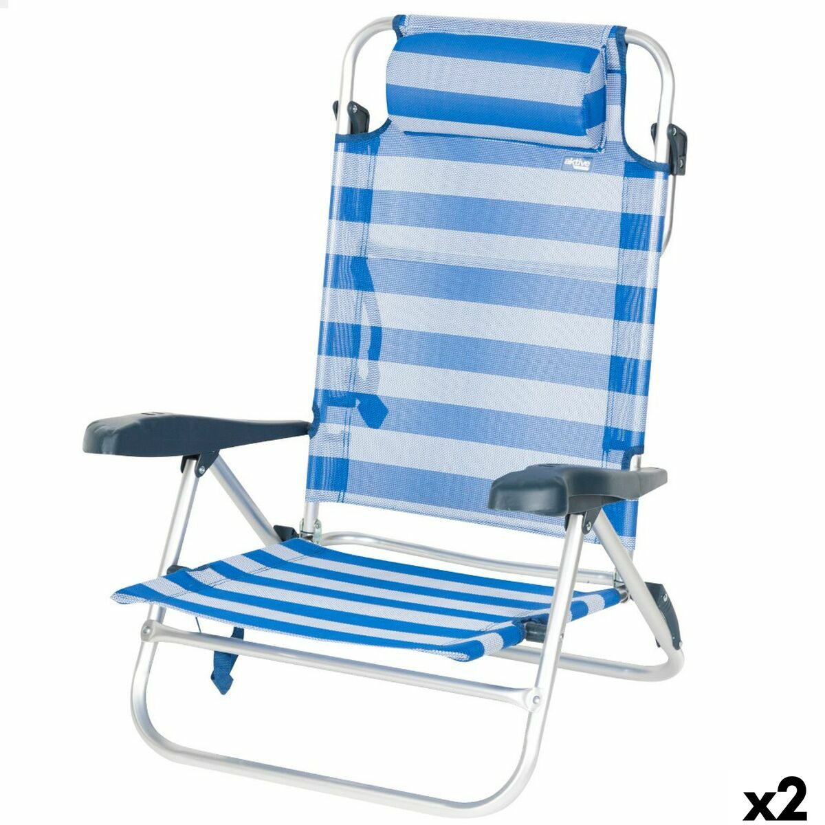 Sedia Da Spiaggia Aktive 47 X 82 X 49 Cm (2 Unità)