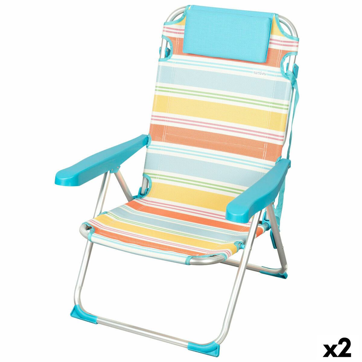 Sedia Da Spiaggia Aktive 48 X 90 X 60 Cm (2 Unità)
