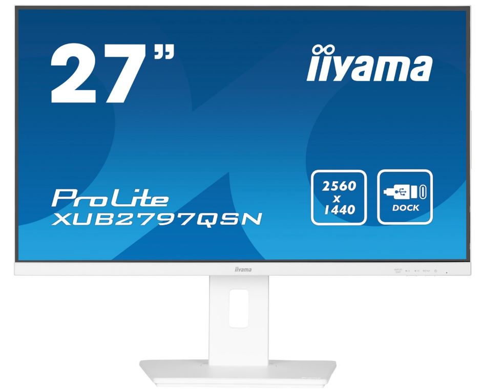 Iiyama Prolite Xub2797qsN-W2 68,6 Cm (27") Flachbildschirm (tft/lcd) - 2560x1440 - 1x Displayport 1.2 / 1x Hdmi 2.0  - Weiß (xub2797qsN-W2)