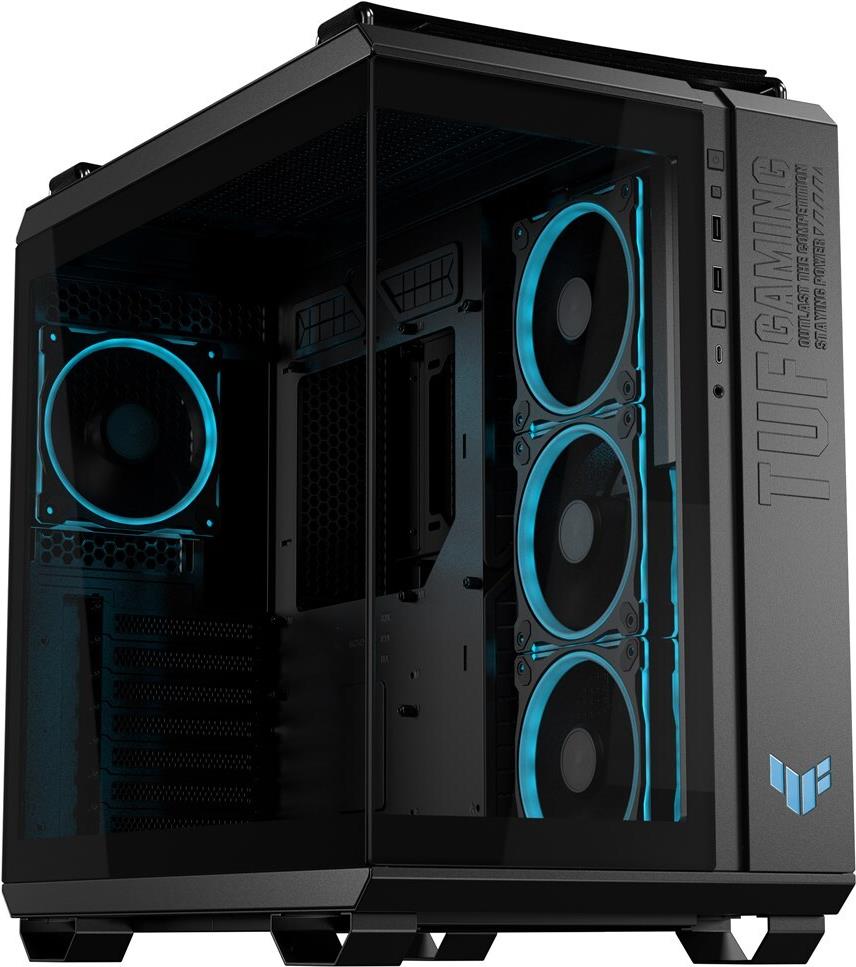 Asus Tuf Gaming Gt502 Horizon - Mid Tower Gaming - Atx - Seitenteil Mit Fenster (gehärtetes Glas) - Keine Spannungsversorgung - Classic Black - Usb/a
