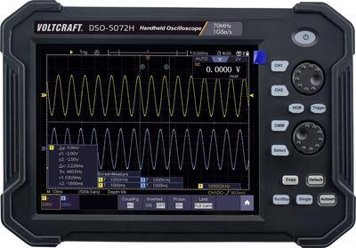 Voltcraft DsO-5072h Batterie, DigitaL-Oszilloskop, HanD-Oszilloskop (scopE-Meter) 70 Mhz 2-Kanal 1 Gsa/s 40 Mpts 8 Bit DigitaL-Speicher (dso), Handge