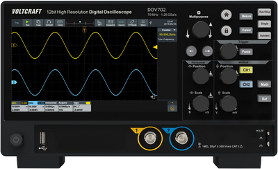 Voltcraft Dov702 DigitaL-Oszilloskop 70 Mhz 2-Kanal 1.25 Gsa/s 50 Mpts 12 Bit DigitaL-Speicher (vC-16753905)