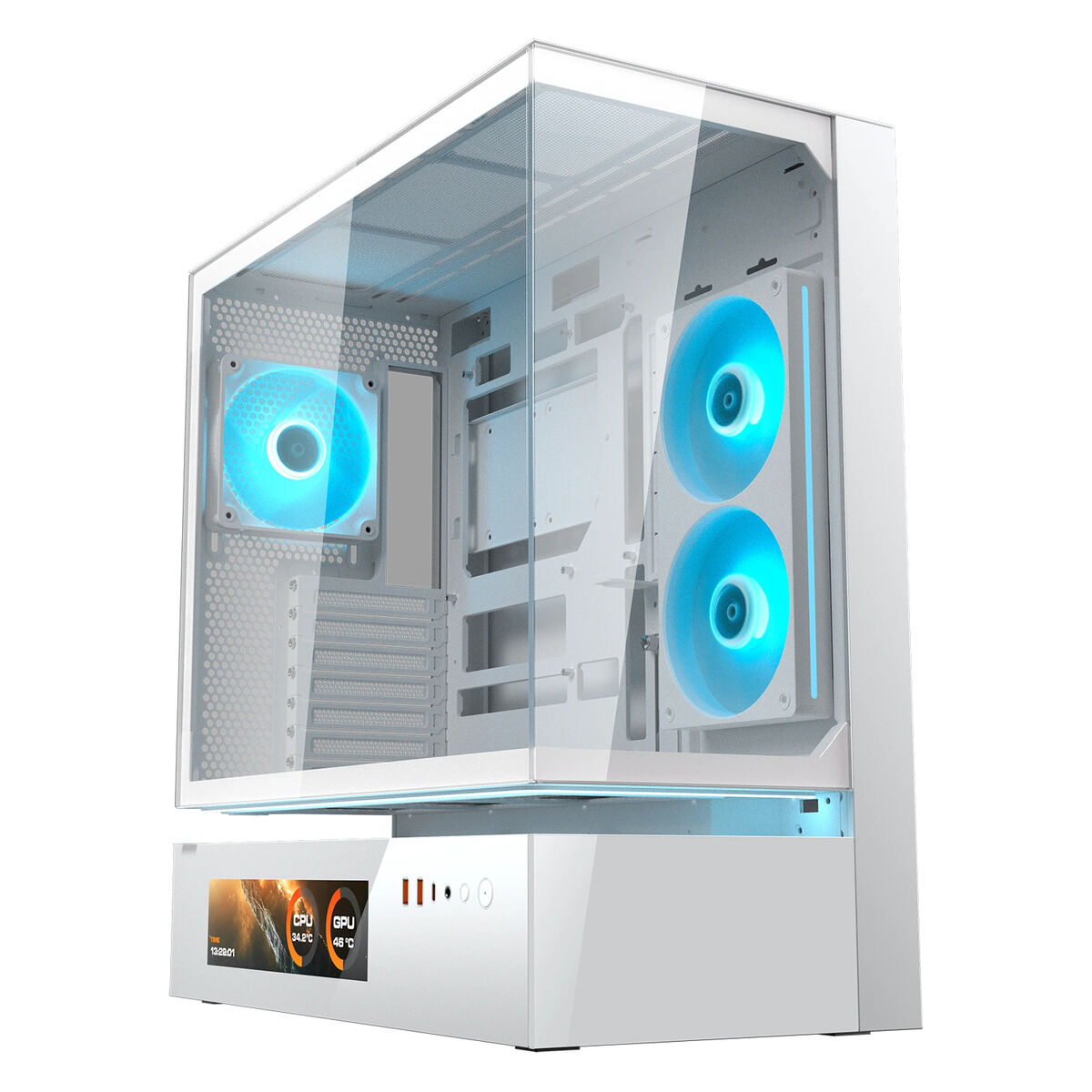 Case Computer Desktop Atx Cougar Cfv235 Vision White Bianco