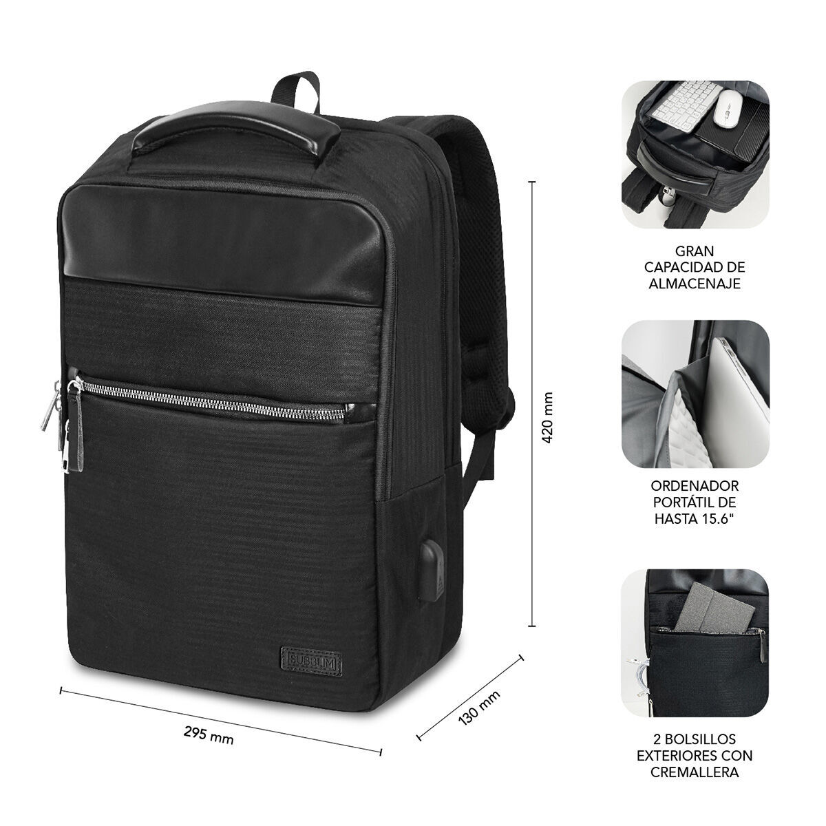 Zaino Per Portatile Subblim SubbP-2bl1015 Nero - Image 5