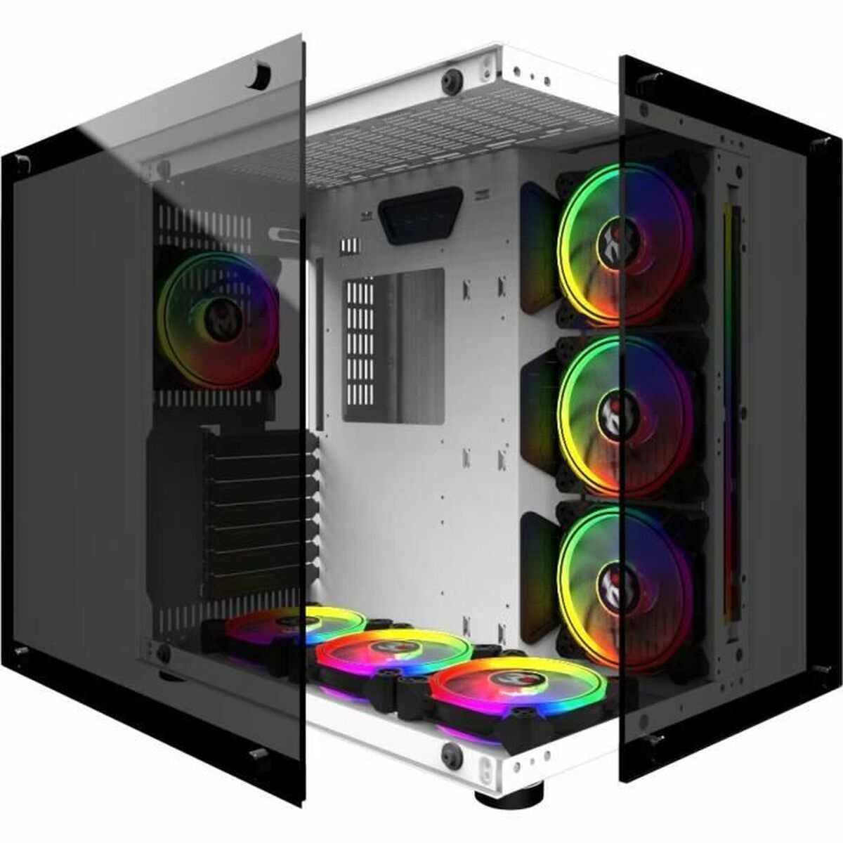 Case Computer Desktop Atx Mred Crystal Sea