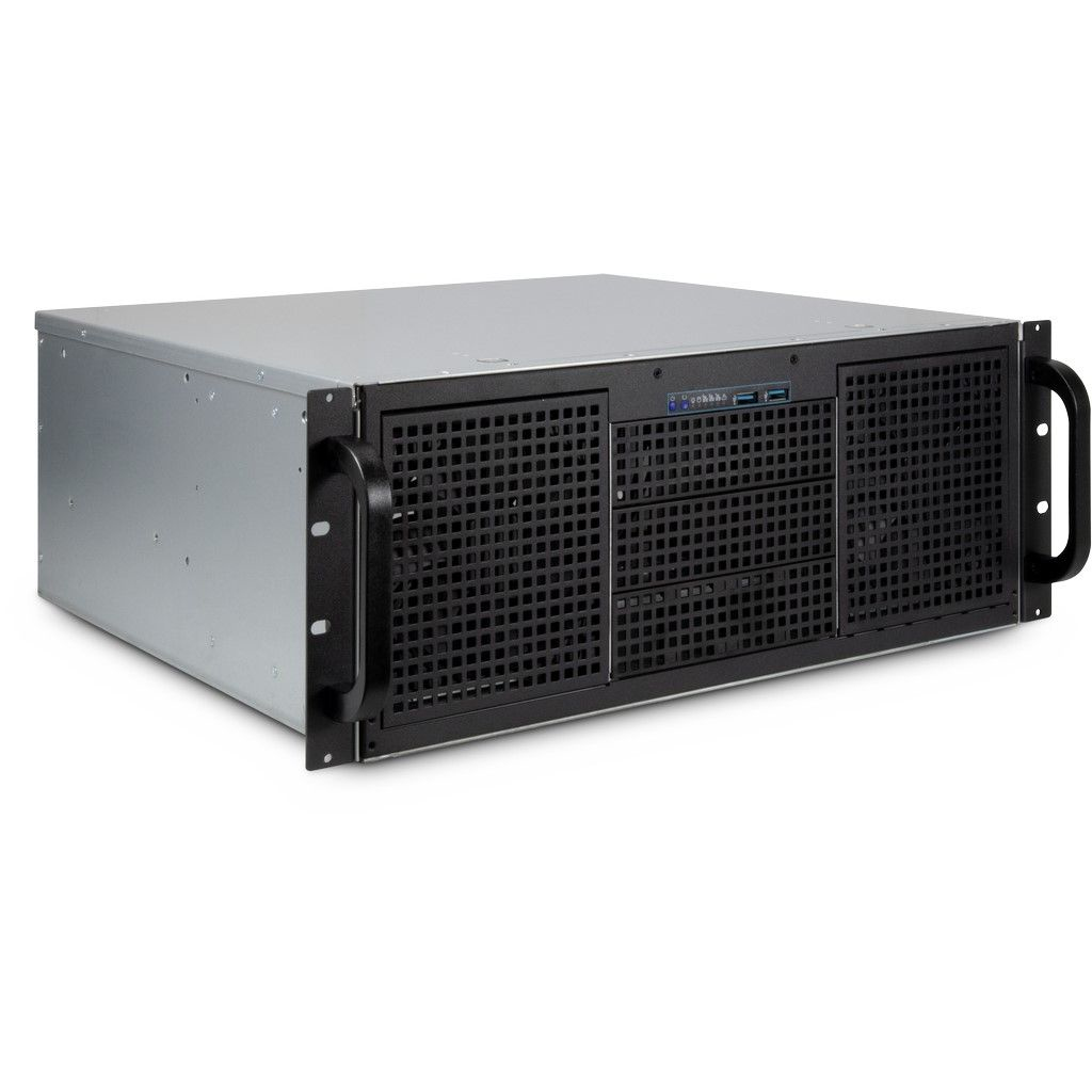 InteR-Tech 4u 40240 Supporto Nero, Grigio (inteR-Tech Ipc 4U-40240 - RacK-Monterb)
