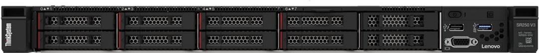 Lenovo Thinksystem Sr250 V3 7dcl - Server - RacK-Montage - 1u - 1-Weg - 1 X Xeon E-2434 / 3,4 Ghz - Ram 16gb - HoT-Swap 6,4 Cm (2,5") Schacht/schächt