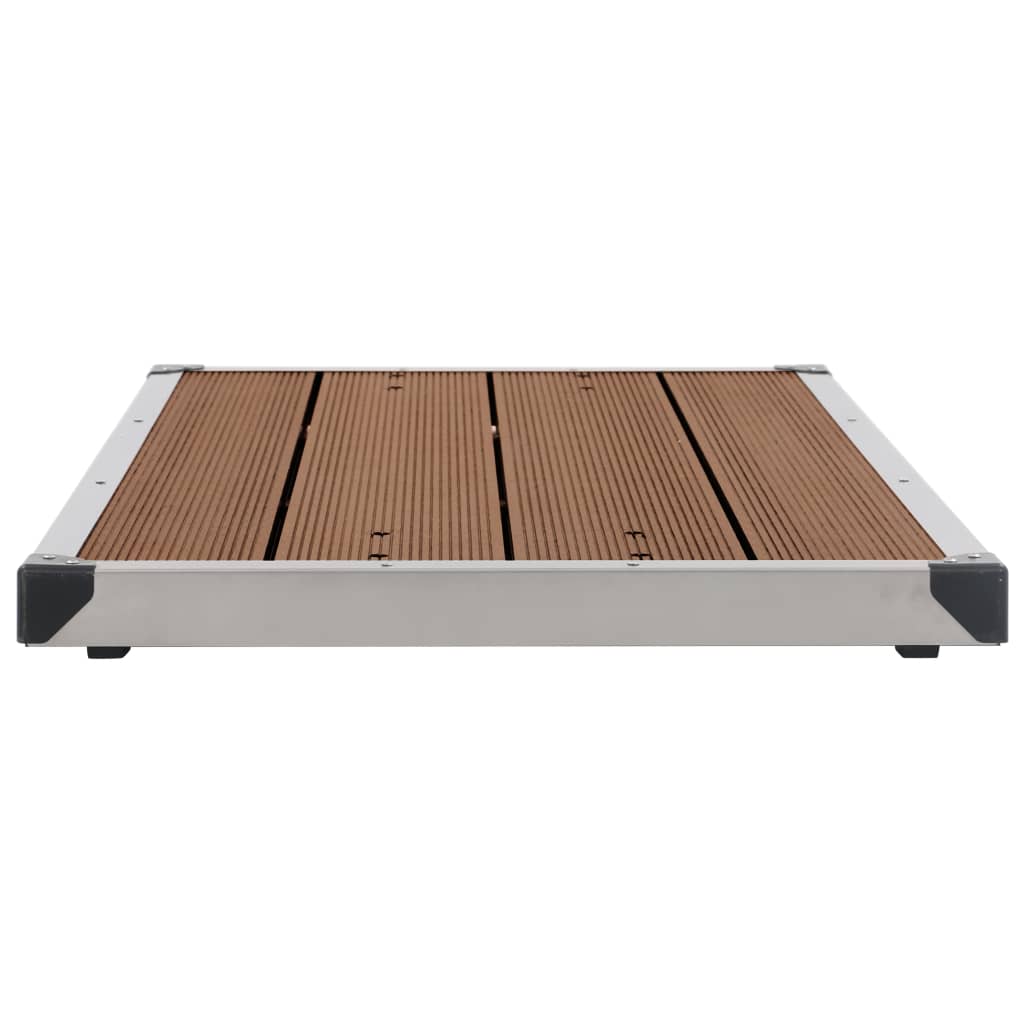 Piatto Doccia Da Esterni In Acciaio Inox Wpc 110x62 Cm Marrone