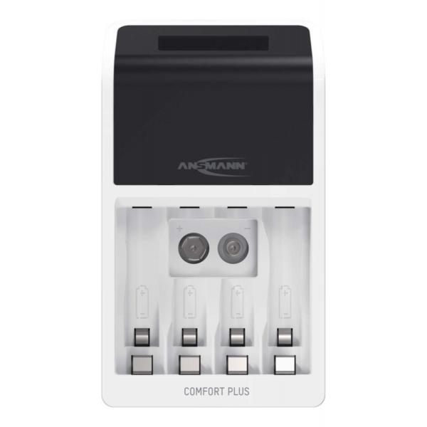 Ansmann Comfort Plus, Nichel Metallo Idruro (nimh), Sovraccarico, Surriscaldamento, 9 V, Aa, Aaa, 4 Pezzo(i), Batterie Ricaricabili Incluse