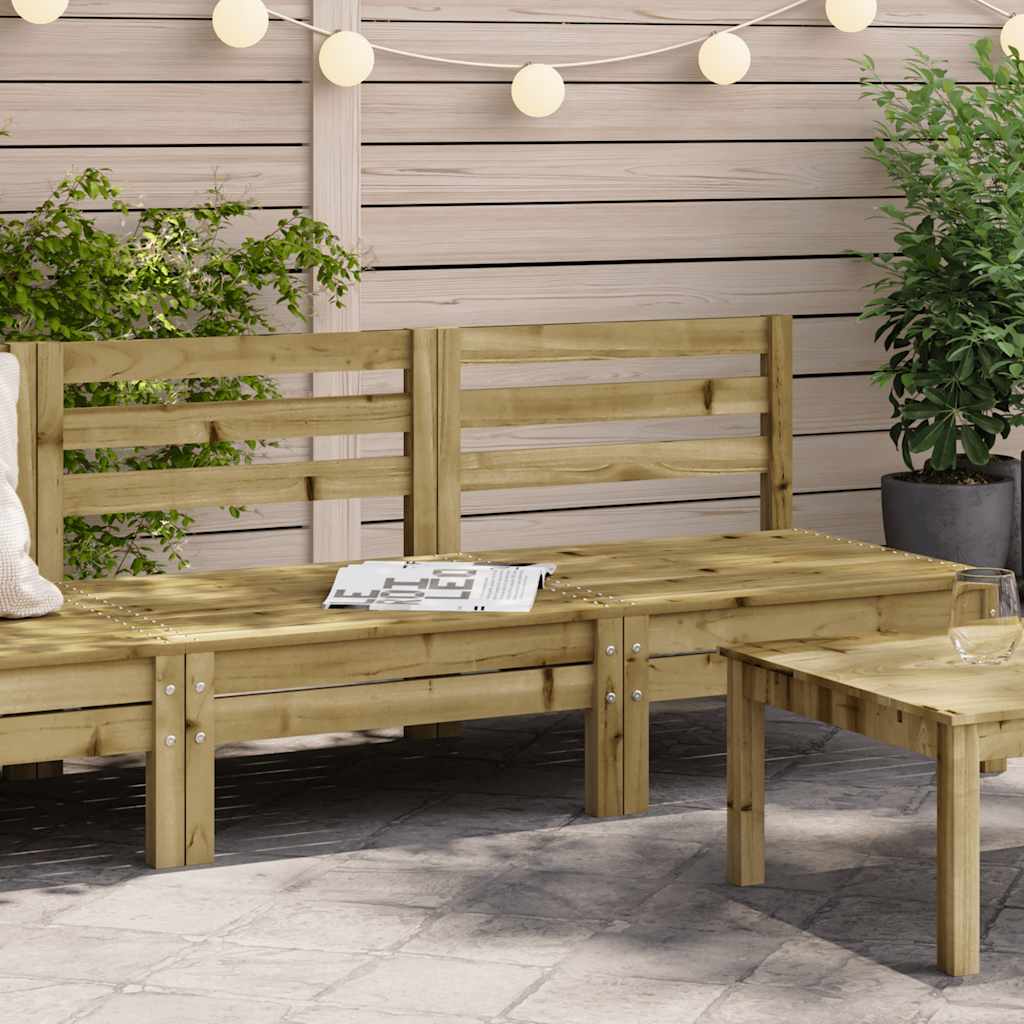 Divani Senza Braccioli Da Giardino 2pz Legno Di Pino Impregnato