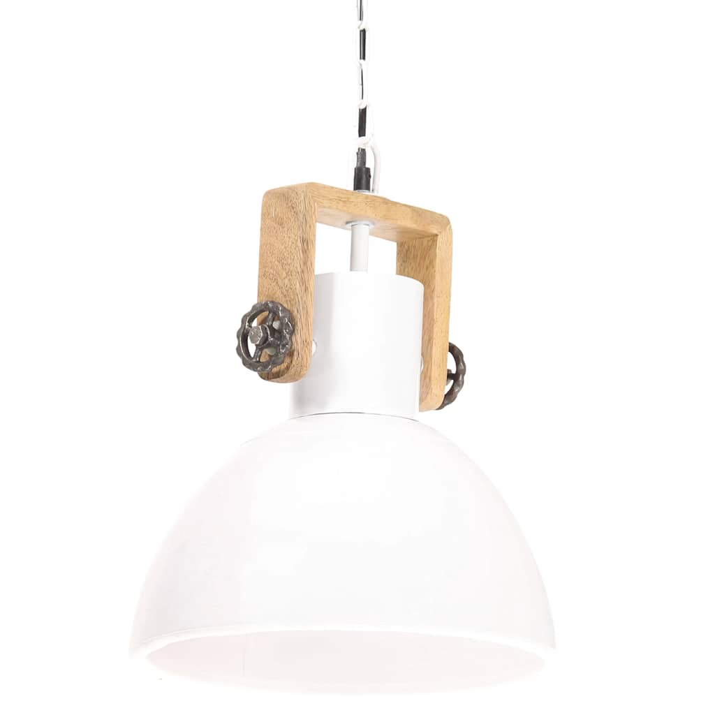 Lampada A Sospensione Industriale 25 W Bianca Rotonda 30 Cm E27