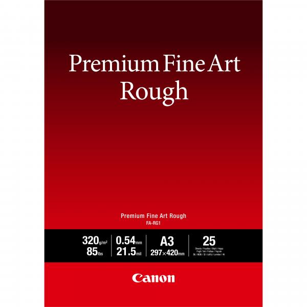 Canon Carta Premium Fine Art Rough FA-Rg1 A3, 25 Fogli (fA-Rg1 A3 25 Uni)