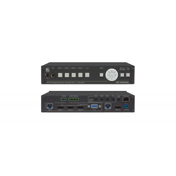 Kramer Electronics VP-440h2 Scaler Video (vP-440h2 - Compact 5&ndash;input 4k60 4:4:4 Presentation Switcher / Scaler With Hdbaset & Hdmi Simultaneous