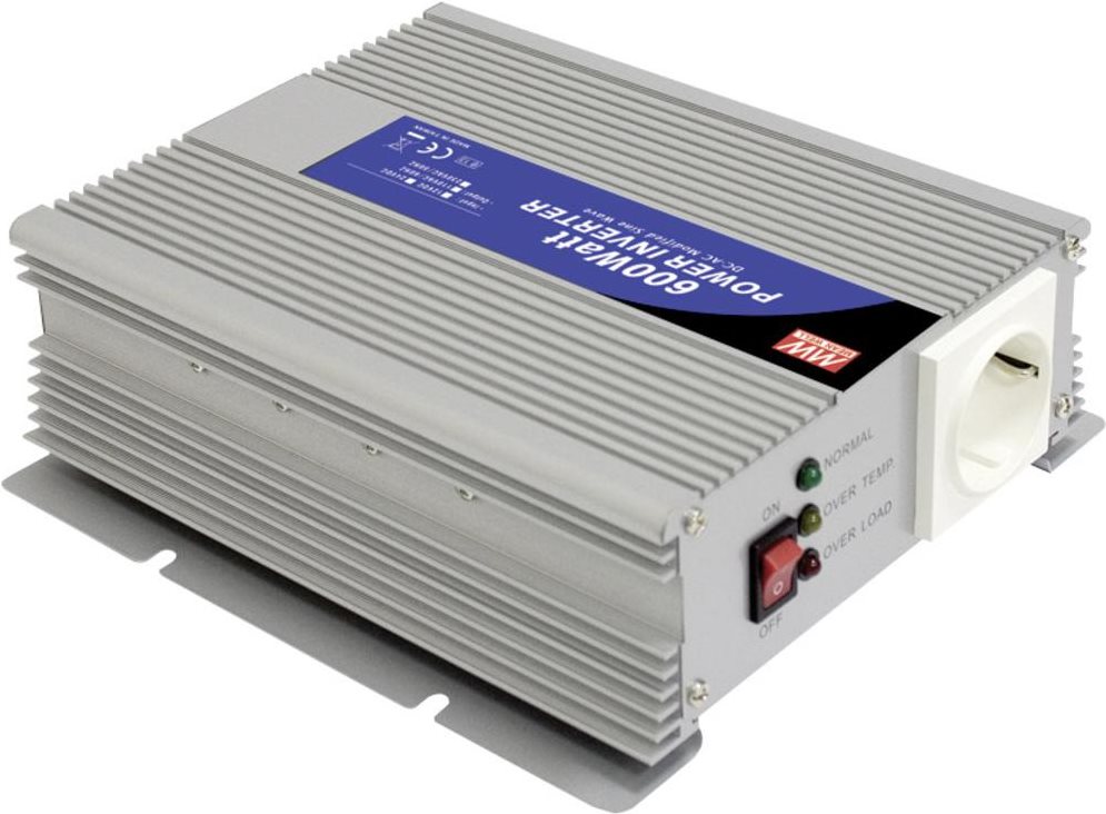 Mean Well Wechselrichter A301-600-F3 600 W 12 V/dc 10 - 15 V/dc Schraubklemmen SchutzkontakT-Steckdose (a301-600-F3)