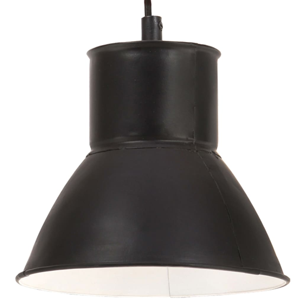 Lampada A Sospensione 25 W Nera Rotonda 17 Cm E27