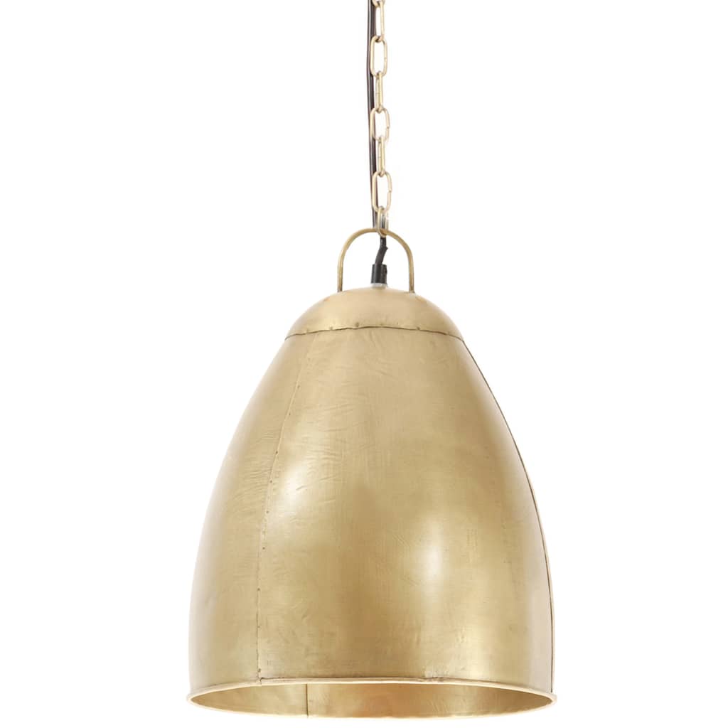 Lampada A Sospensione Industriale 25 W Ottone Rotonda 32 Cm E27