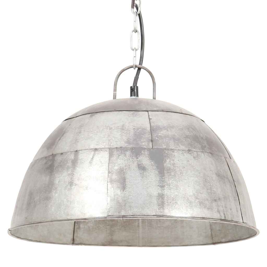 Lampada A Sospensione Vintage 25 W Argento Rotonda 41 Cm E27