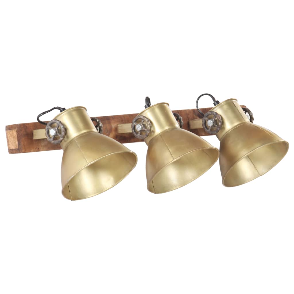 Lampada Da Parete Stile Industriale Ottone 65x25 Cm E27
