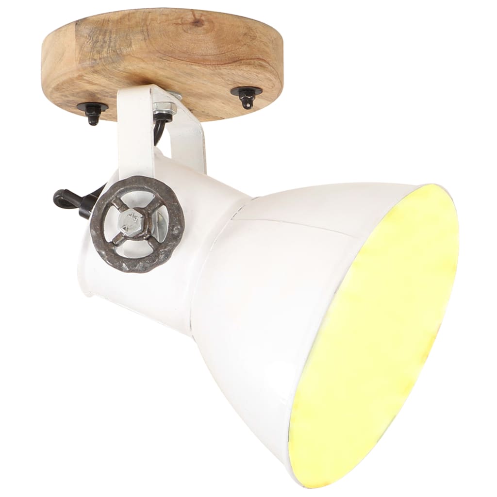 Lampade Da Parete/soffitto 2 Pz Industriale Bianca 20x25 Cm E27