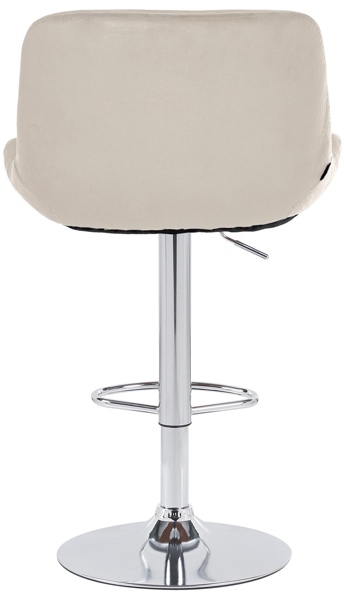 2er Set Barhocker Solon Chrom Samt