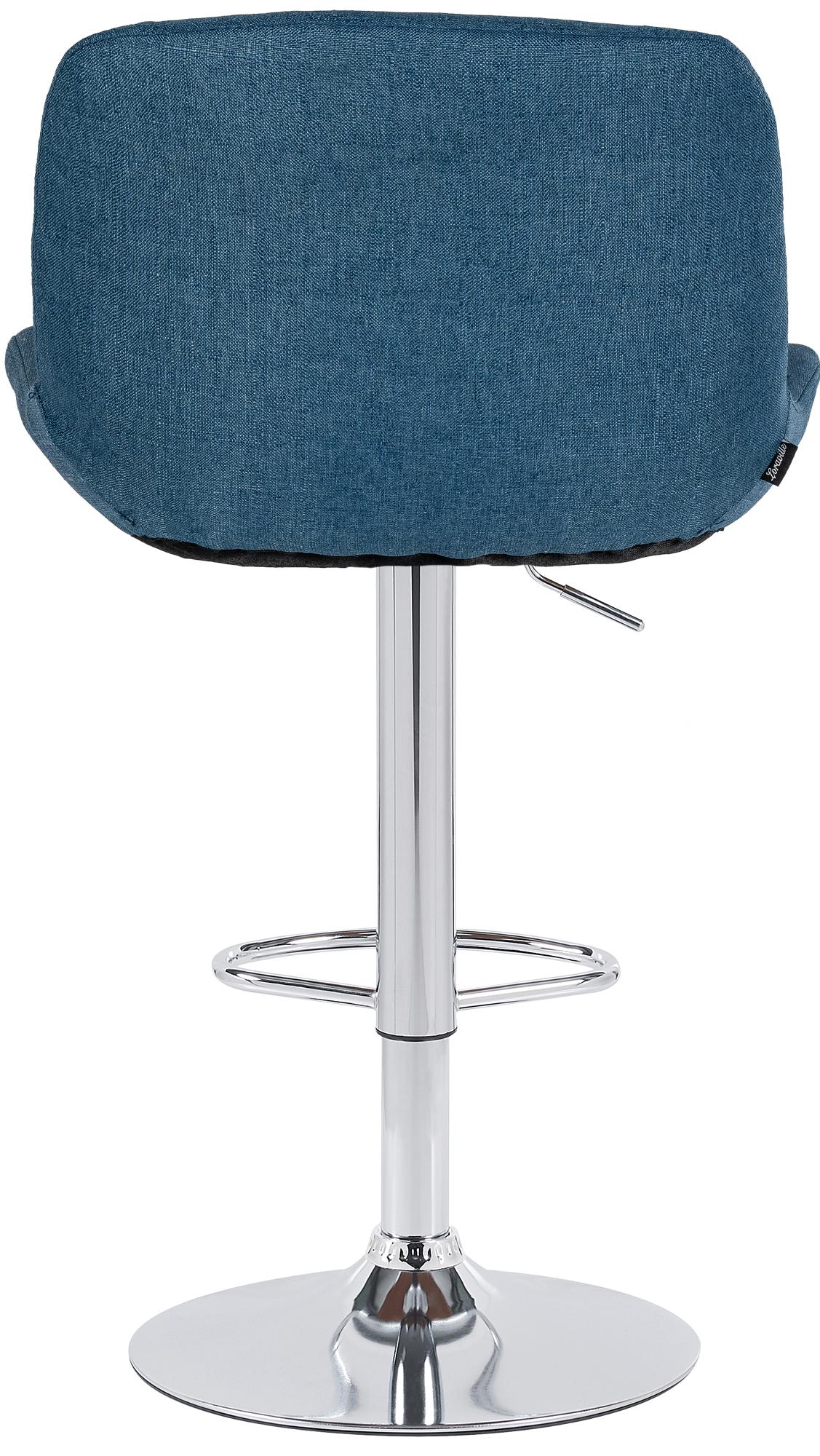 2er Set Barhocker Solon Chrom Stoff