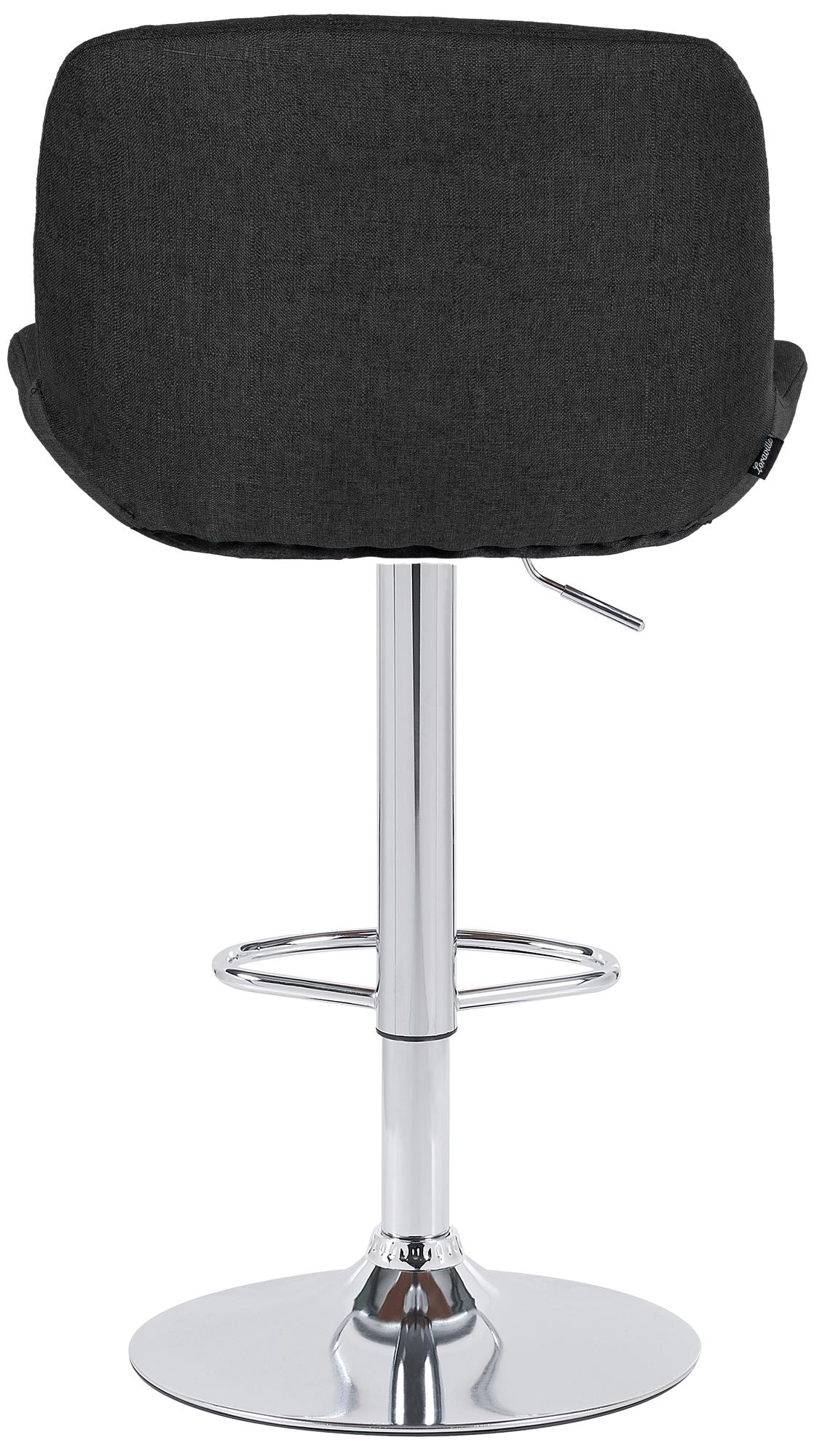 2er Set Barhocker Solon Chrom Stoff