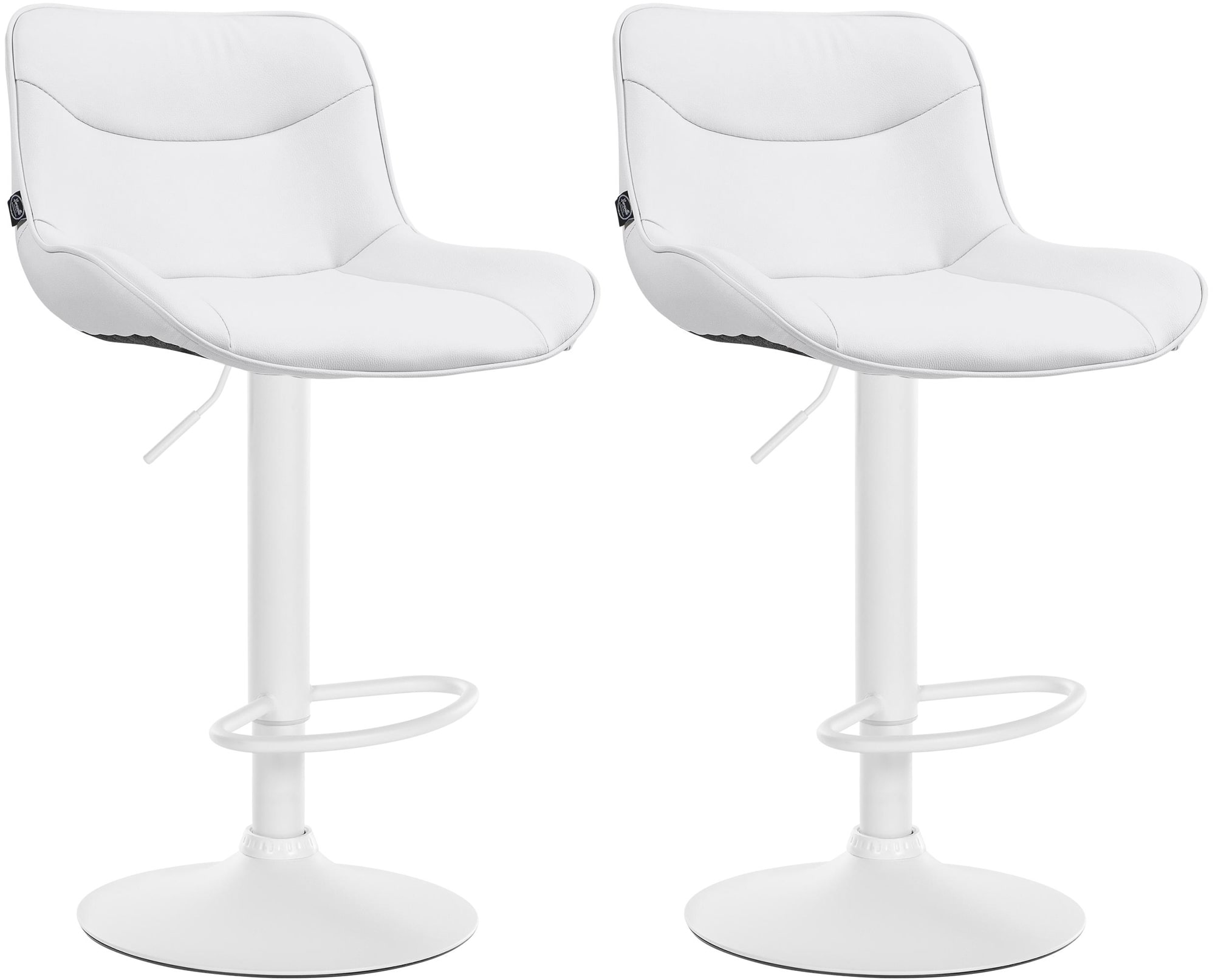 2er Set Barhocker Vonore Kunstleder Weiß