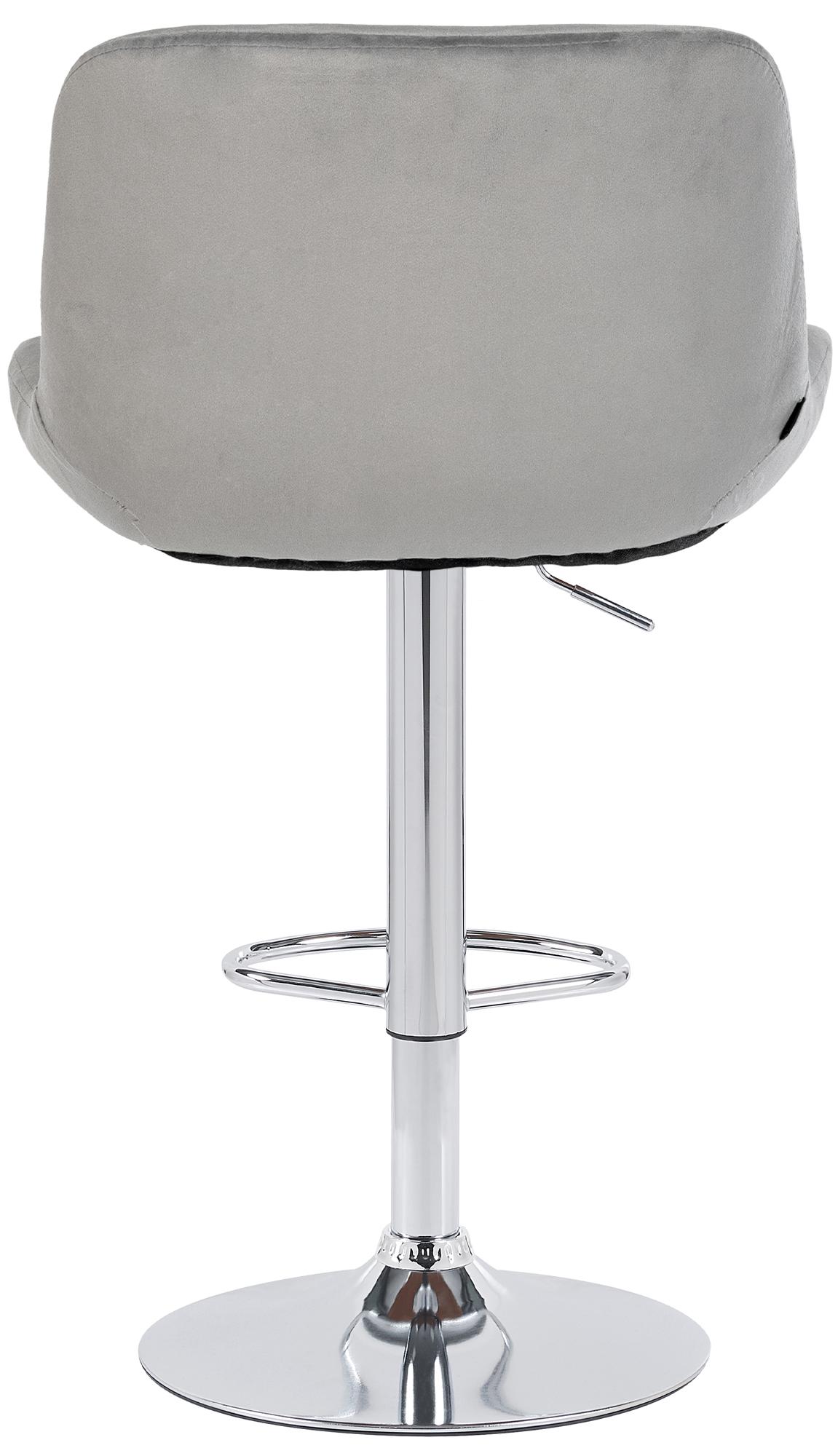 2er Set Barhocker Solon Chrom Samt