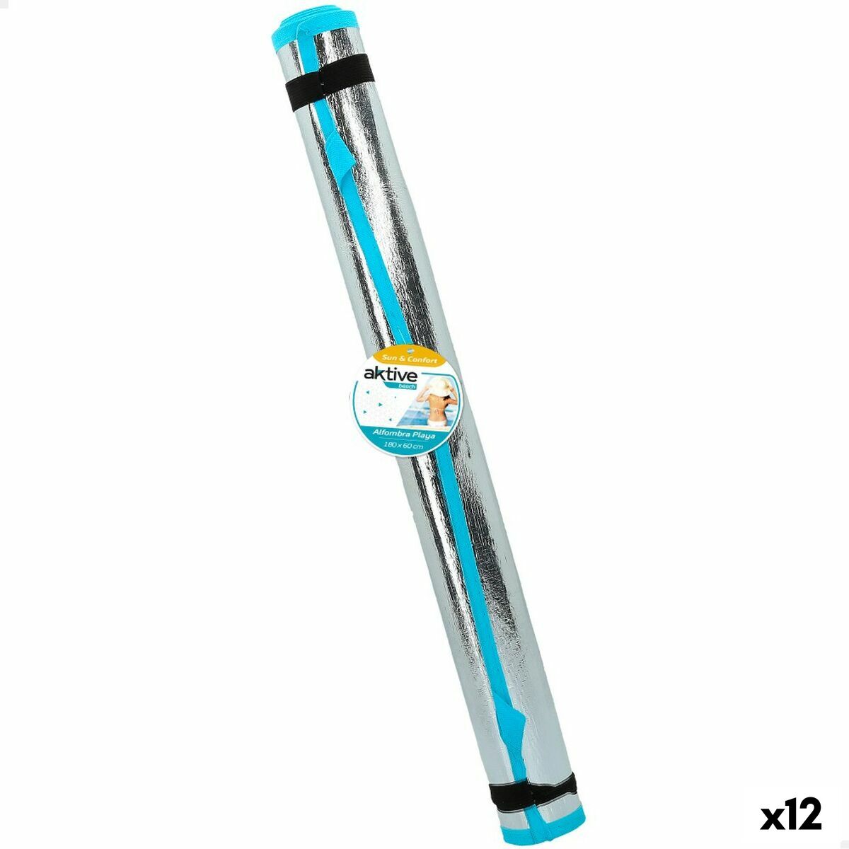 Tappetino Da Spiaggia Aktive 180 X 0,5 X 60 Cm (12 Unità)