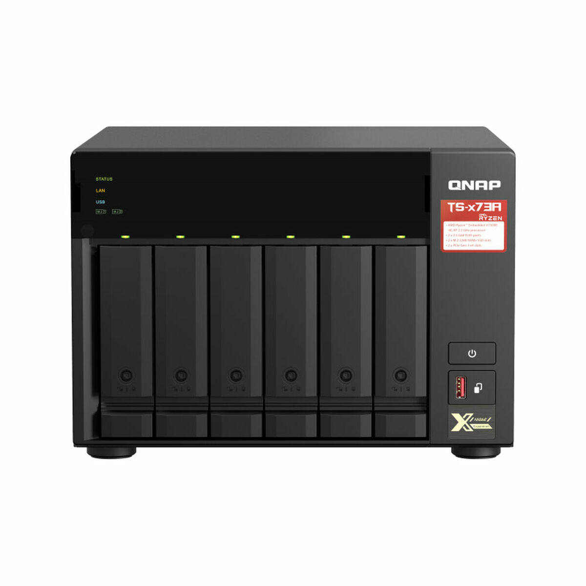 Memorizzazione In Rete Nas Qnap TS-673A-8g           Nero
