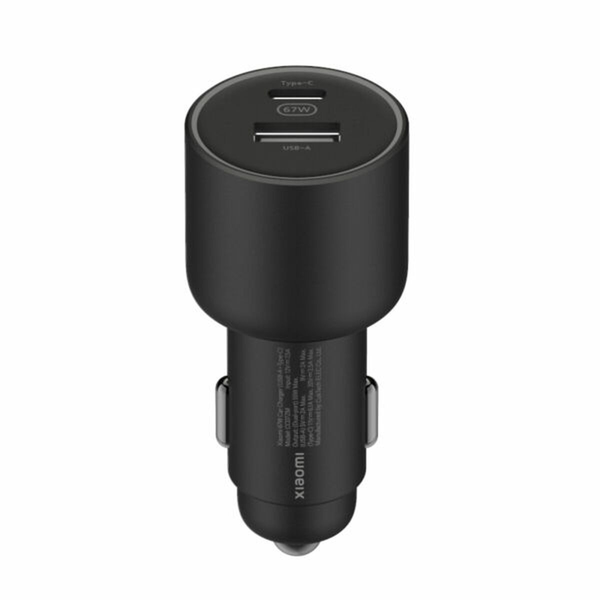 Caricabatterie Per Auto Usb Universale + Cavo Usb C Xiaomi 67w Nero
