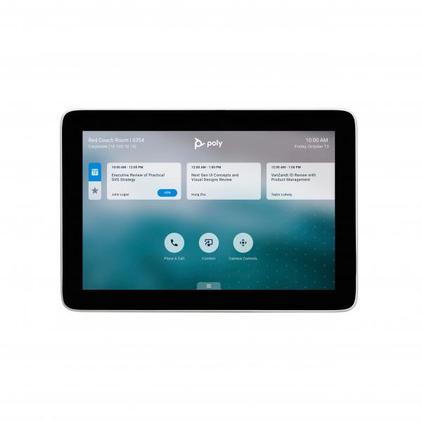 Hp Poly Tc8 - Touch Controller - Zoom Certified, Certified For Microsoft Teams - White
