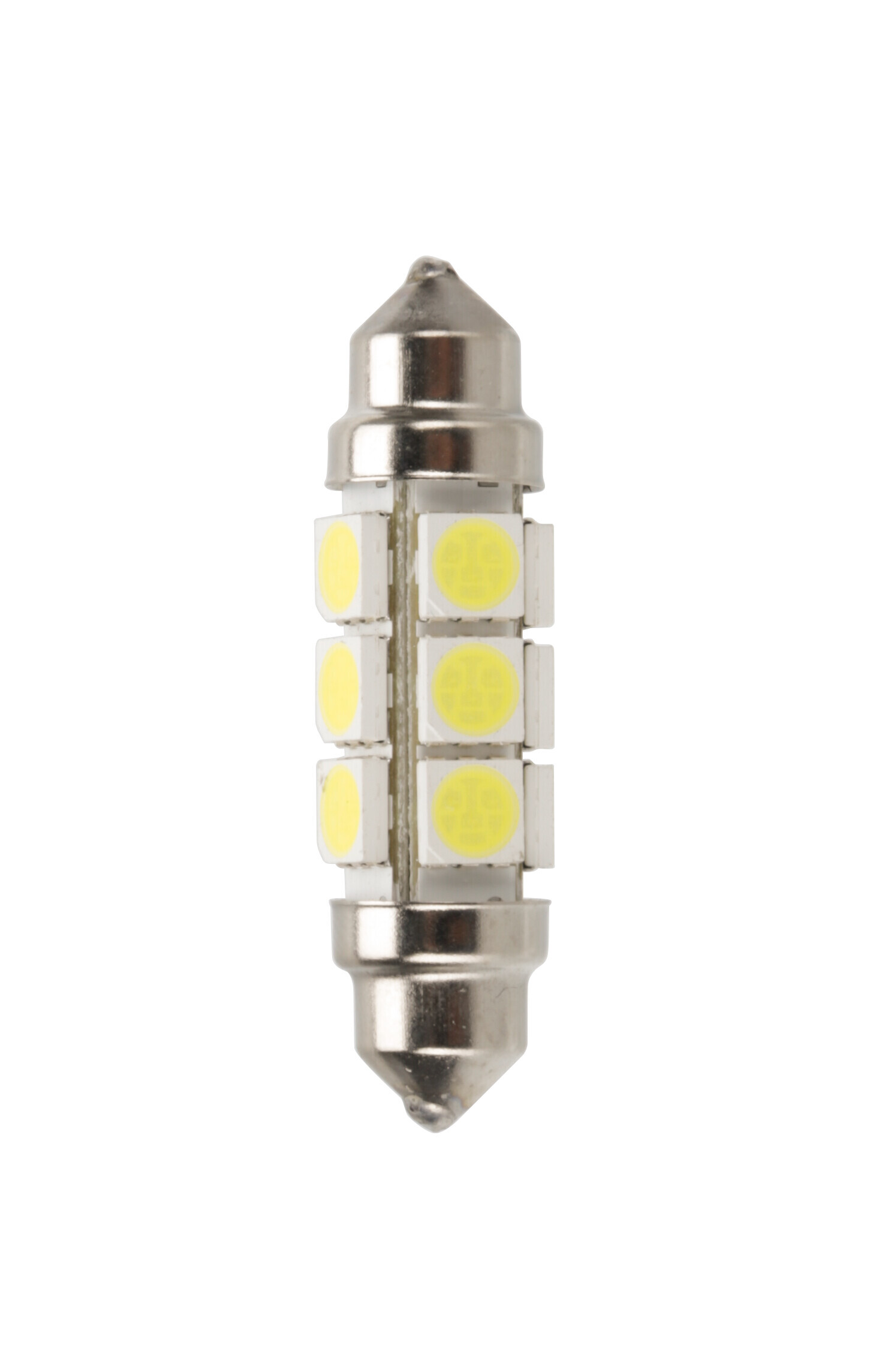 24/28v Led Series - 12 Led Smd - 11x43 Mm - Sv8,5-8 - 2 Pz  - Scatola - Bianco - Doppia Polarità
