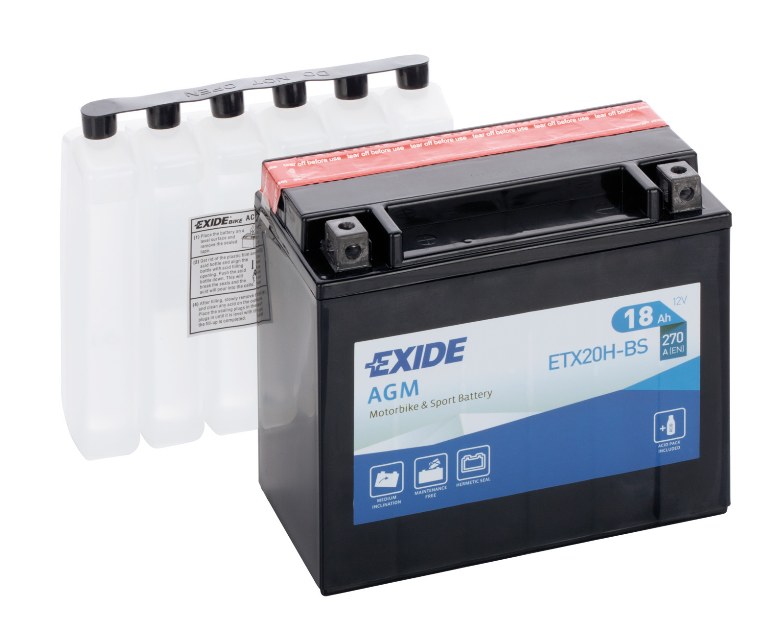 Batteria 12v - Exide Bike Agm - 18 Ah - 270 A