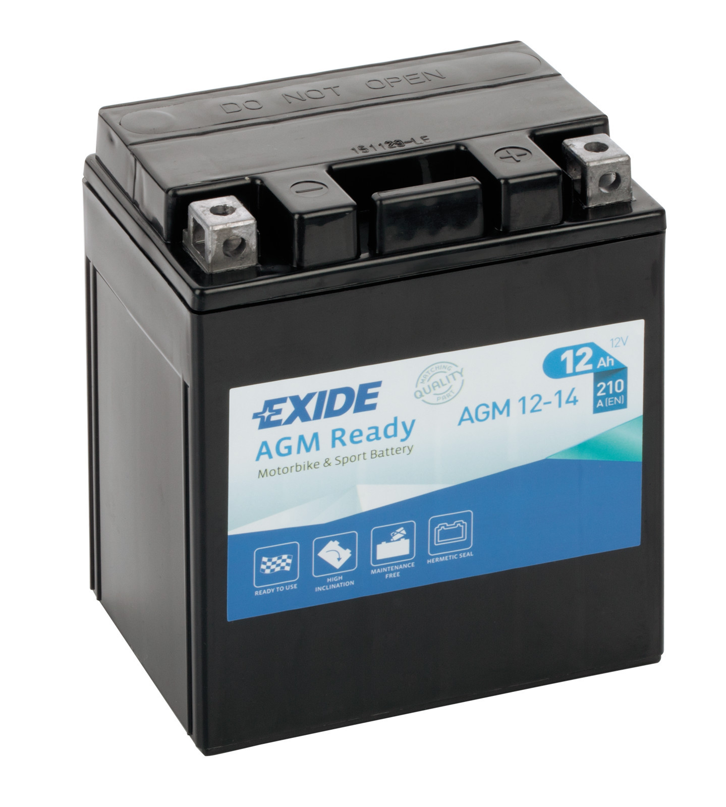 Batteria 12v - Exide Bike Agm Ready - 12 Ah - 210 A