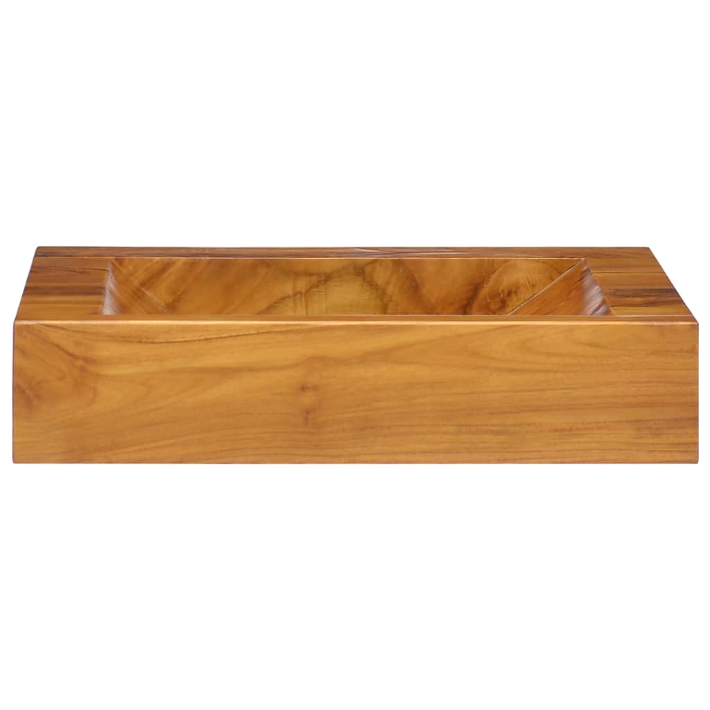 Lavabo In Legno Massello Di Teak 50x35x10 cm