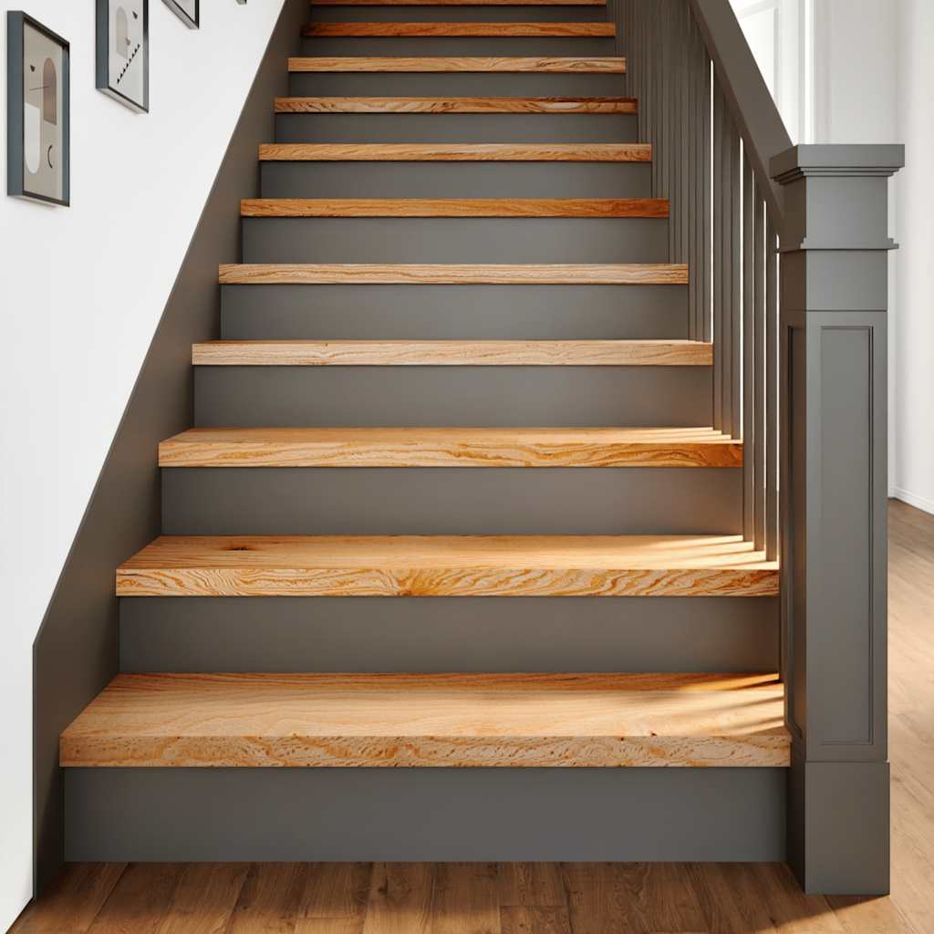Gradini 4 Pz Marrone Chiaro 90x30x2 Cm Legno Massello Rovere