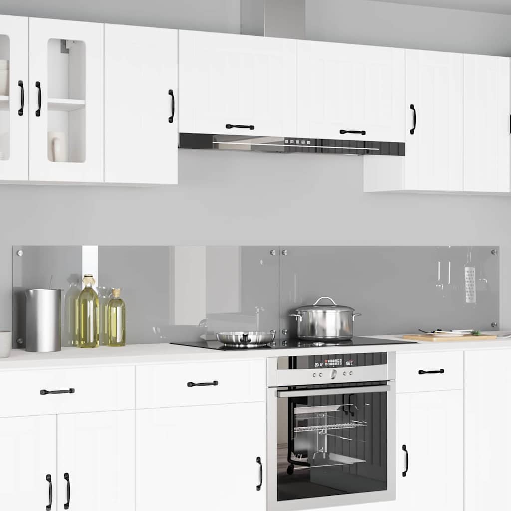 Rivestimento Da Cucina 2 Pcs Grigio Chiaro 120 X 40 cm