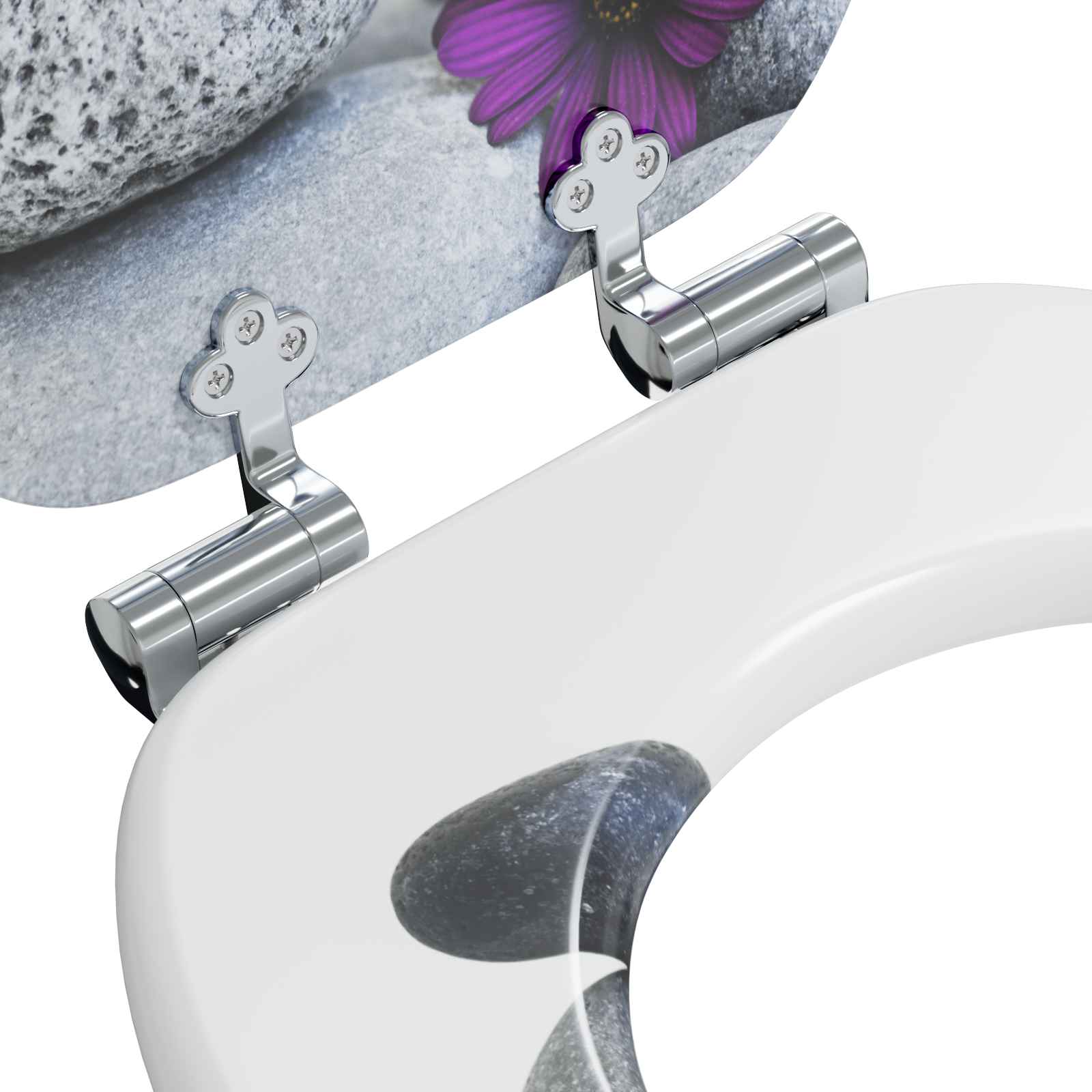 Sedile Del Wc 2 Pcs Grigio 44 X 38 Cm Pannello Mdf - Image 6