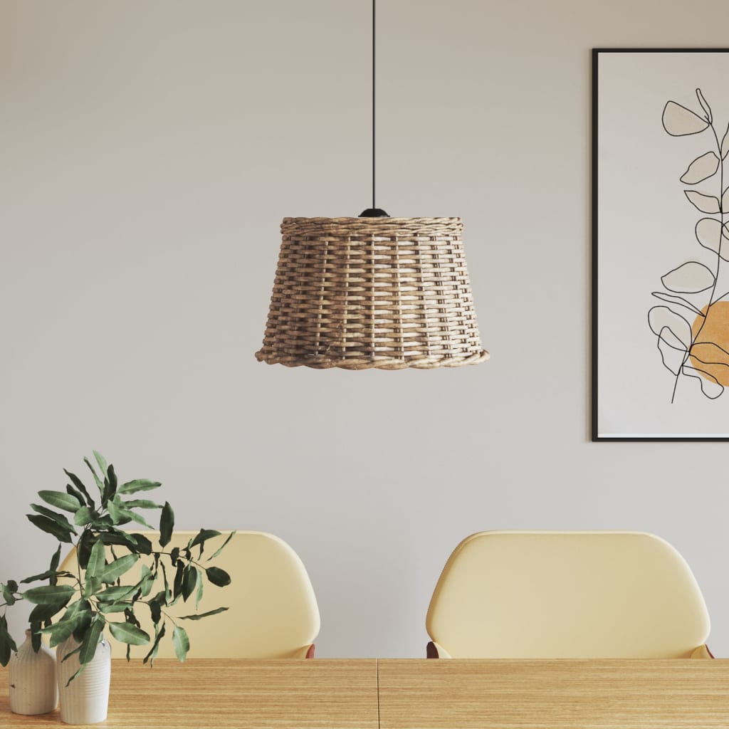 Paralume Da Soffitto Marrone Ø45x28 Cm In Vimini