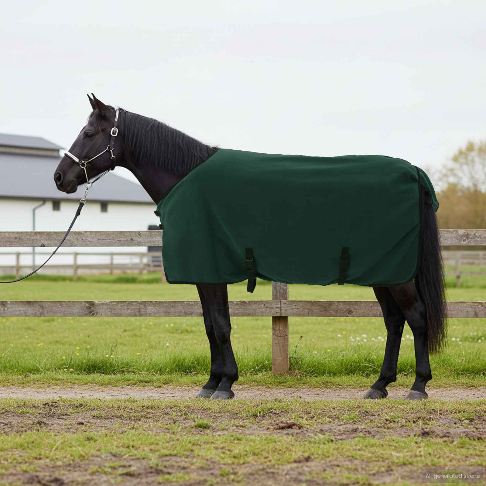 Coperta Per Cavalli Verde Scuro Completo Poliestere