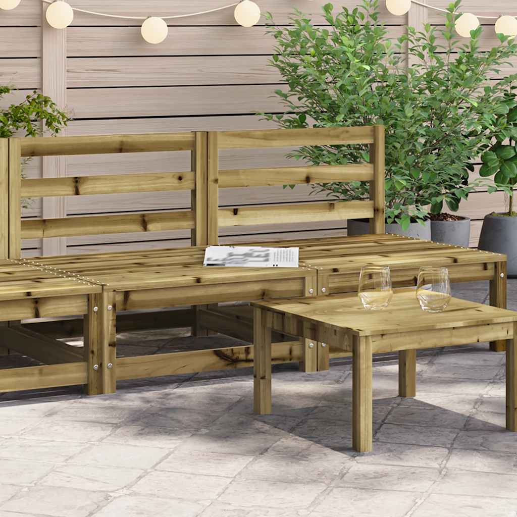 Divani Giardino Senza Braccioli 2pz 70x70x67 Cm Pino Impregnato