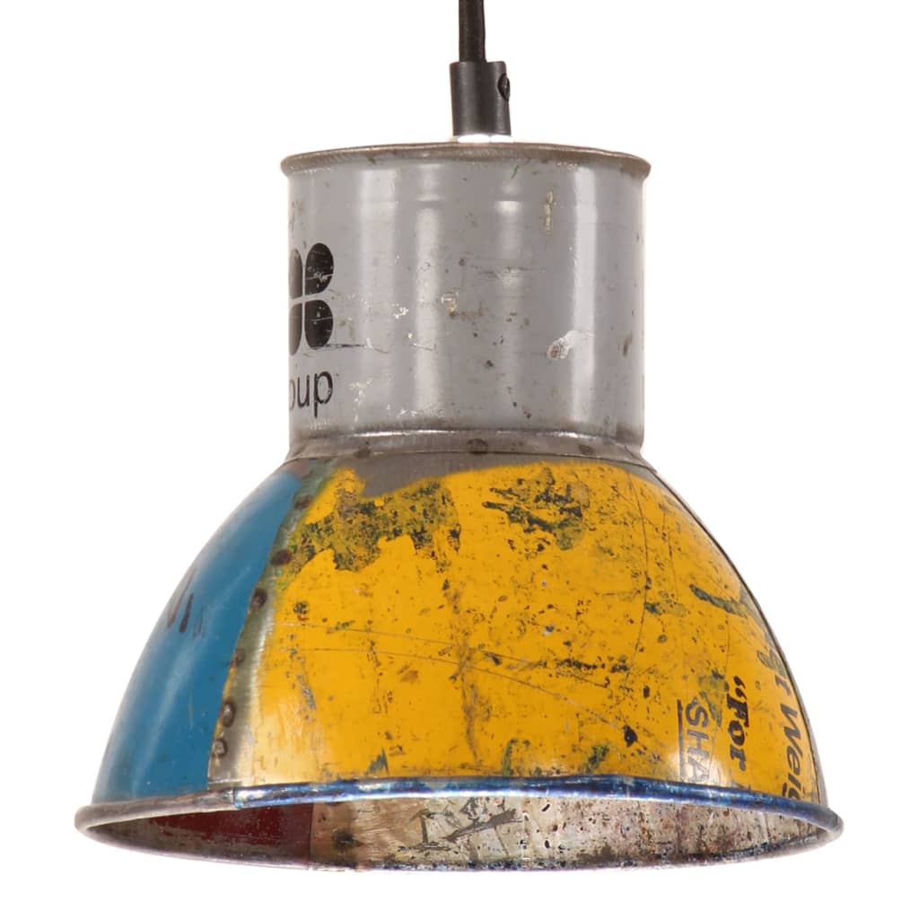 Lampada Sospesa Industriale 25 W Multicolore Rotonda 17 Cm E27