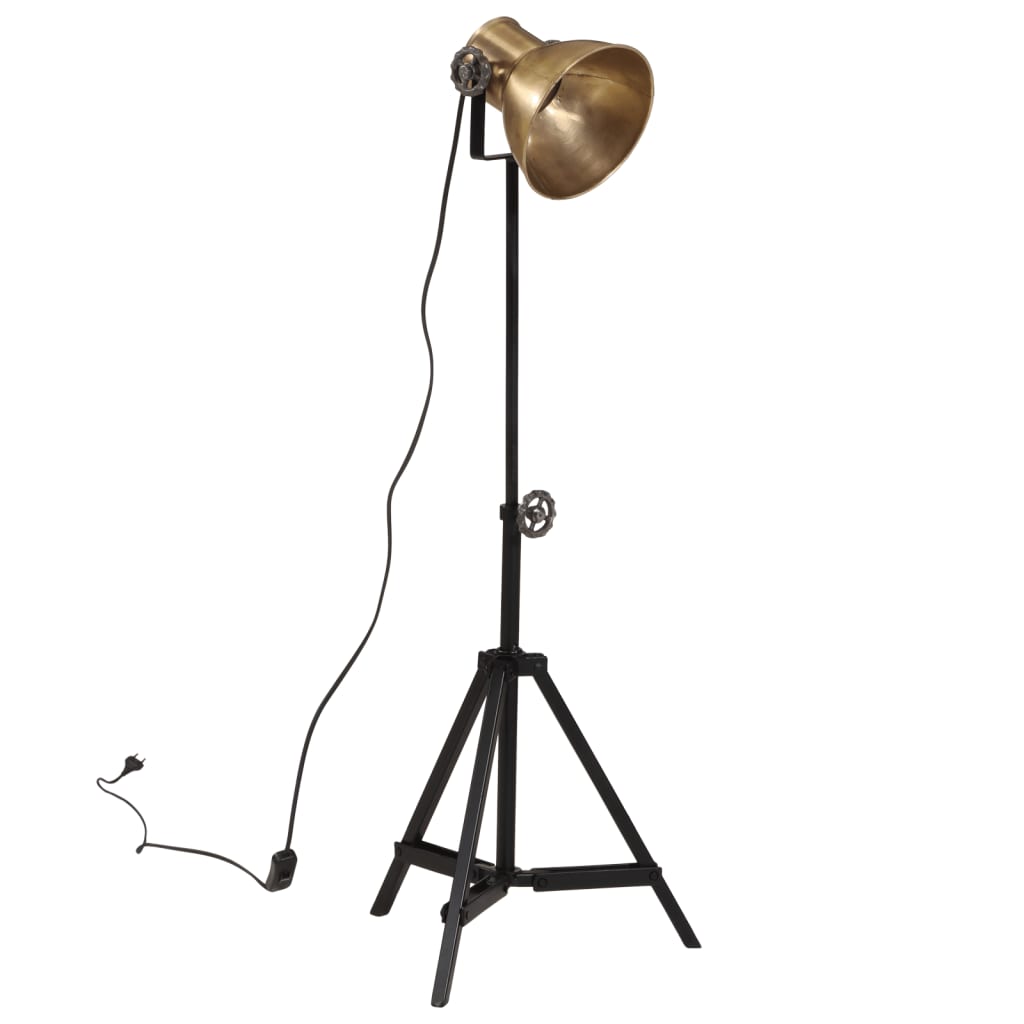 Lampada Da Terra 25 W Ottone Anticato 35x35x65/95 Cm E27
