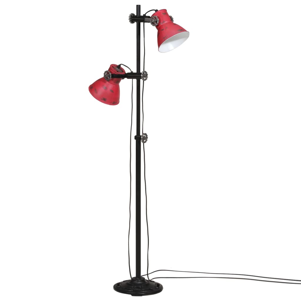 Lampada Da Terra 25 W Rosso Anticato 25x25x90/140 Cm E27