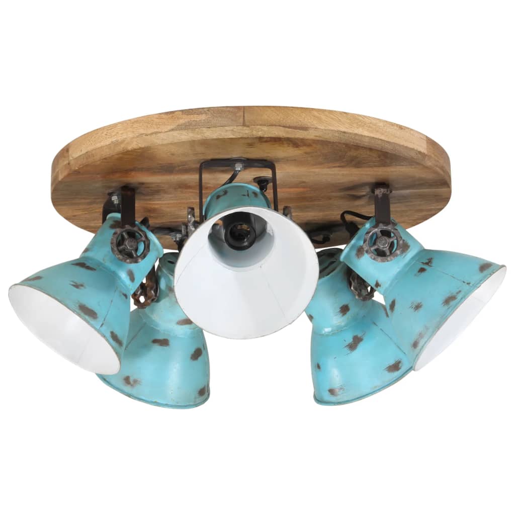Lampada Da Soffitto 25 W Blu Anticato 50x50x25 Cm E27