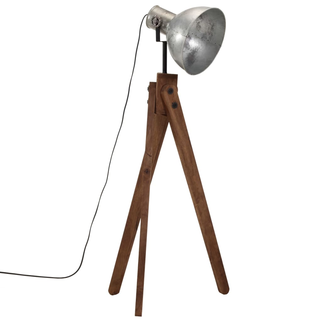 Lampada Da Terra 25 W Argento Vintage 45x45x120 Cm E27