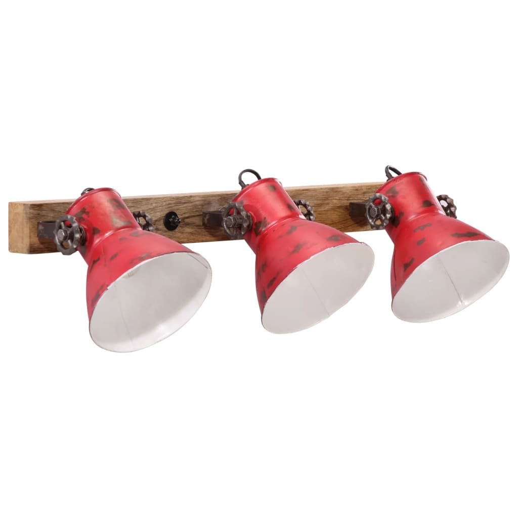 Lampada A Parete 25 W Rosso Anticato 65x25 Cm E27