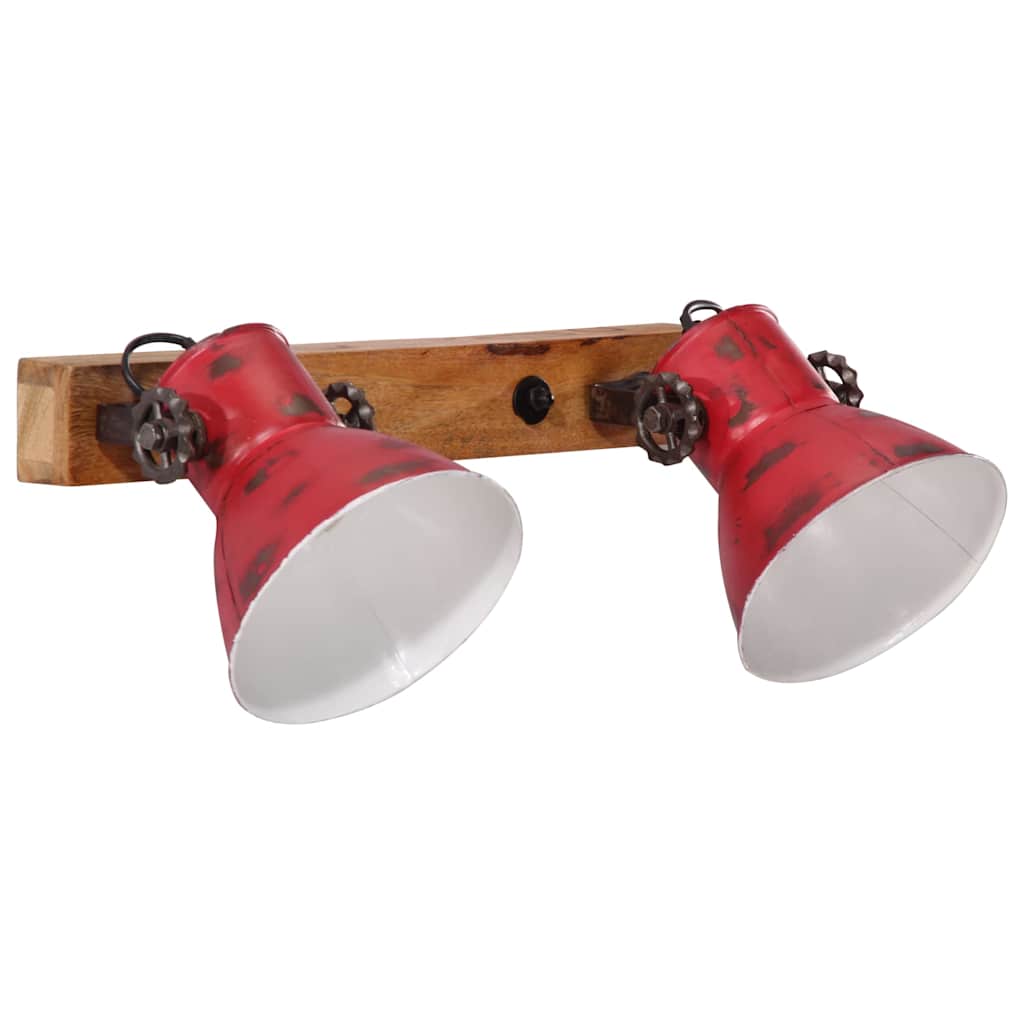 Lampada A Parete 25 W Rosso Anticato 45x25 Cm E27